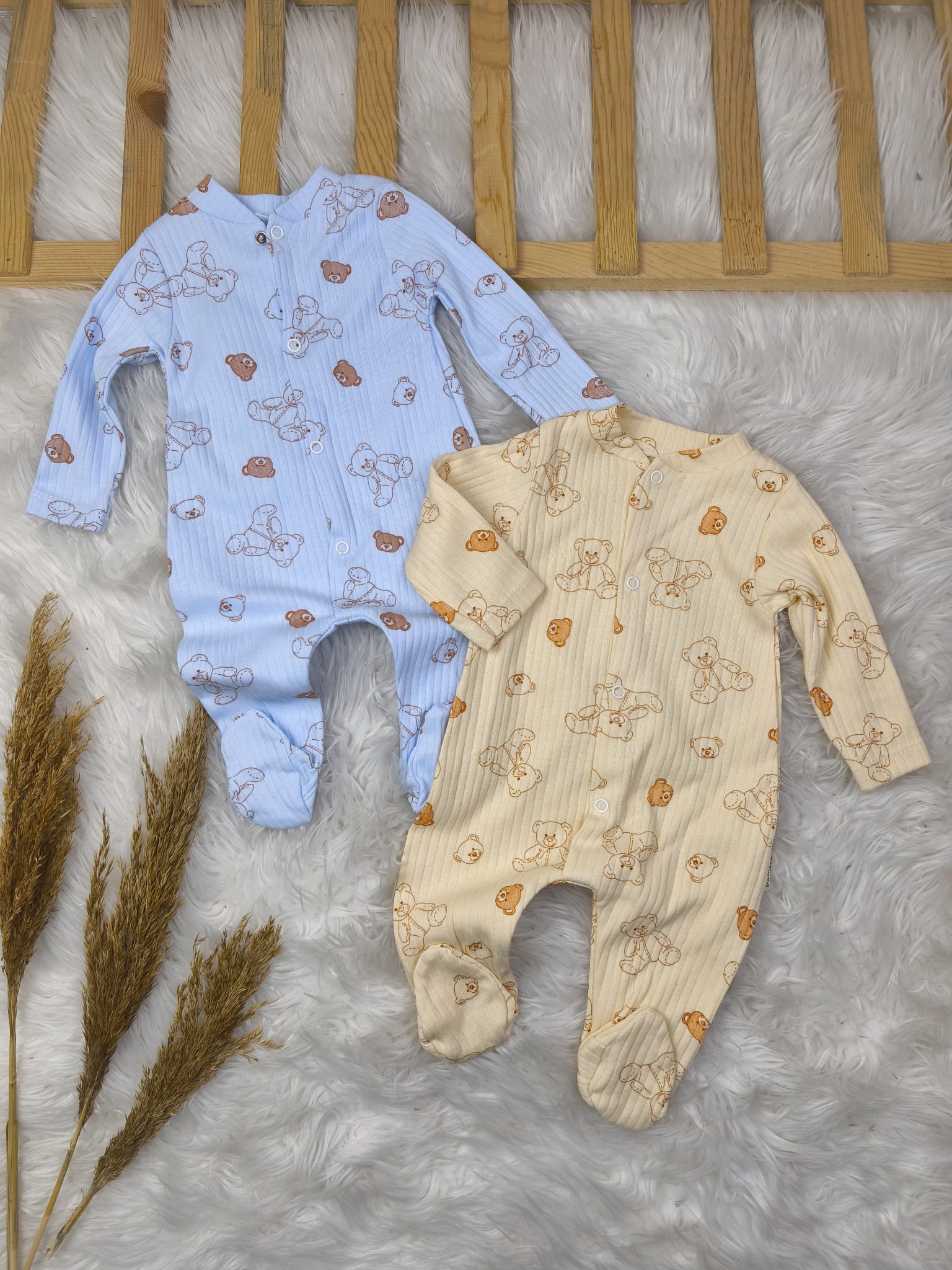 8106 AYICIK PATİKLİ ERKEK BEBEK 2'Lİ TULUM SETİ 