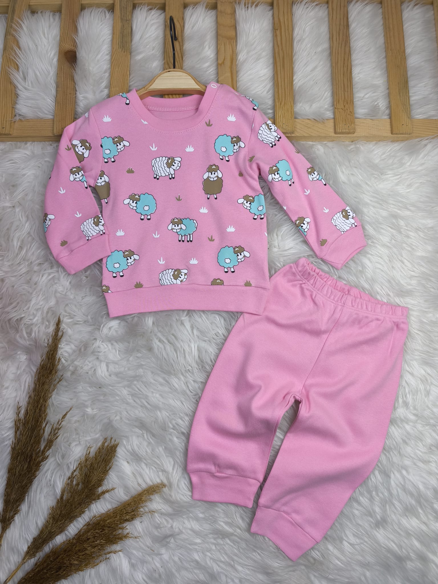 1863 KIZ BEBEK KUZUCUK MEVSİMLİK TAKIM - Pembe