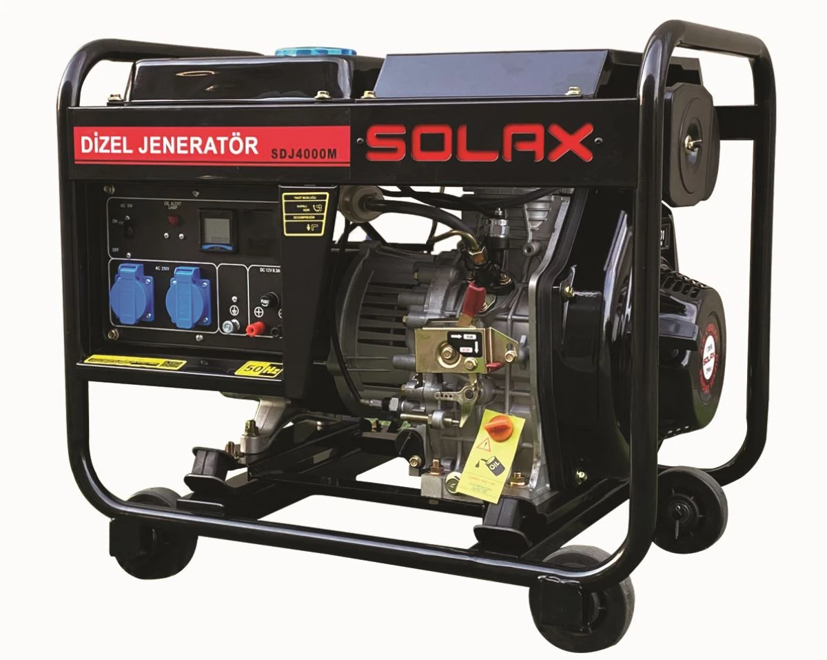 Solax Sdj4000M 3.0Kw Monofaze Tekerlekli İpli Dizel Jeneratör
