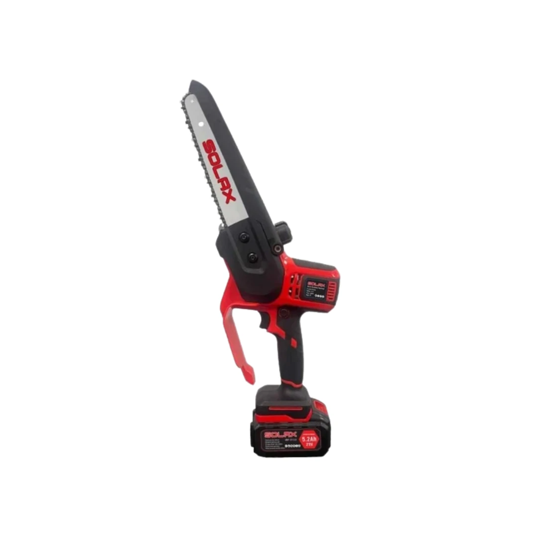 Solax 4820 21Volt Akülü Budama Testeresi 2 Bataryalı Otomatik Yağlamalı 20Cm Pala 1/4-24 Diş Zincir