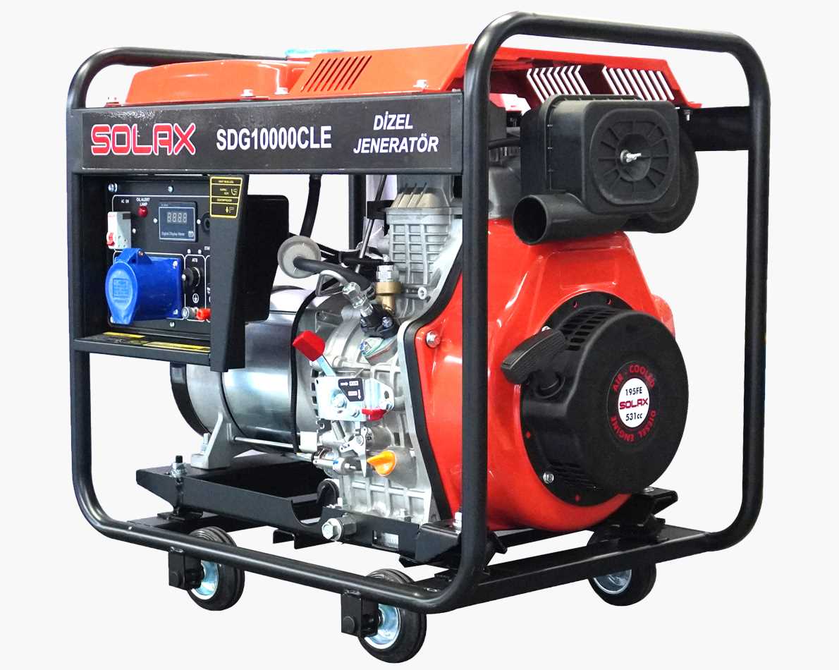 Solax Sdg10000Cle 7.0Kw Monofaze İpli Marşlı Dizel Jeneratör