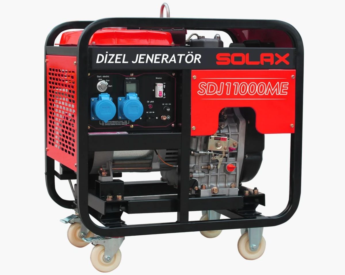 Solax Sdj11000Me 8.0Kw Monofaze İpli Marşlı Dizel Jeneratör
