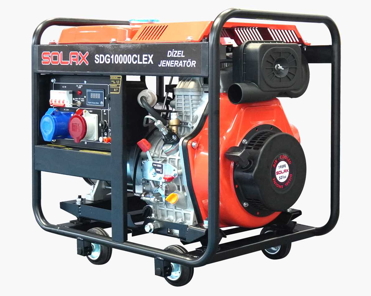 Solax Sdg10000Clex Monofaze - Trifaze Eşit Güç Monofaze 6.6Kw Trifaze 8.75Kw İpli Marşlı Benzinli Jeneratör
