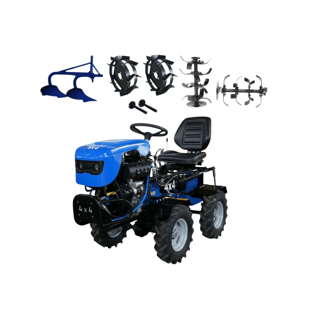 Yaman 4*4 17Hp Antor Motor Dizel Çapa Traktörü Hidrolik Ataçmanlı