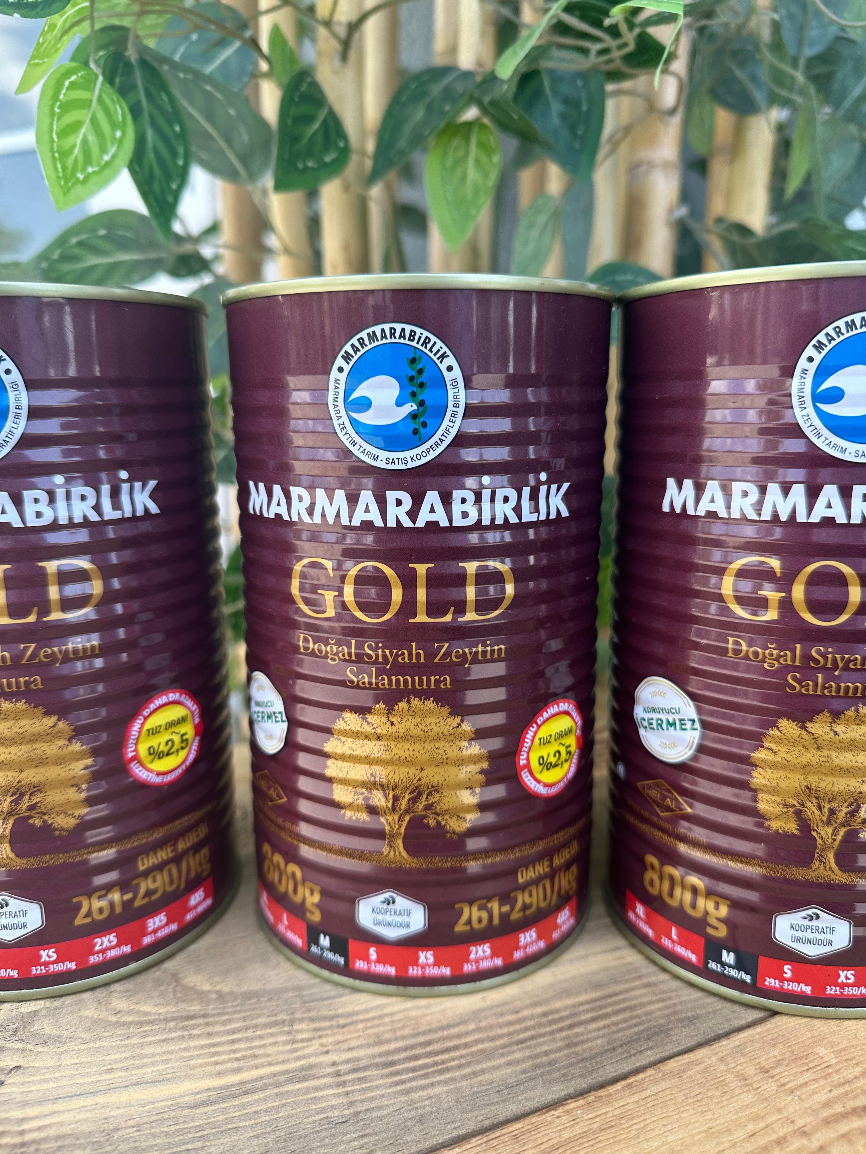 Marmarabirlik Gold Az Tuzlu Siyah Zeytin