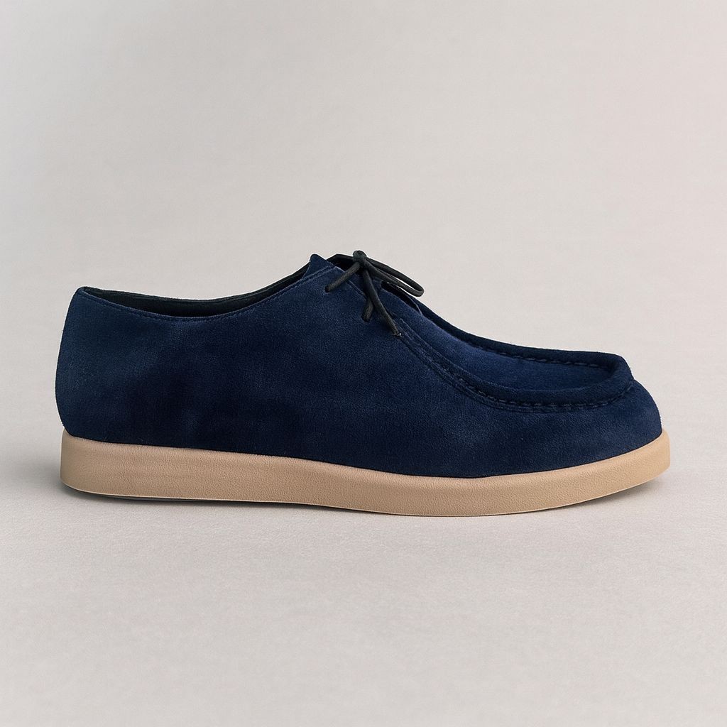 Lacivert Süet Loafer