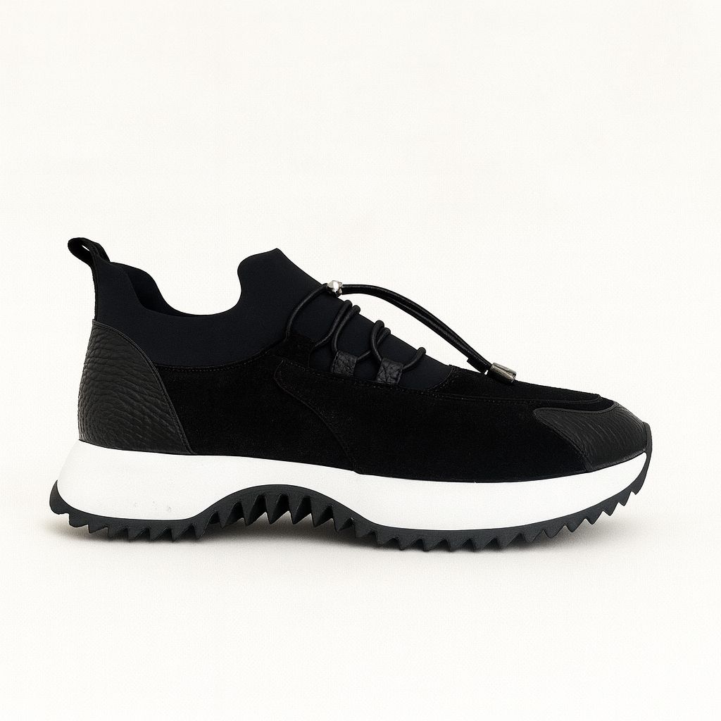 Hakiki Deri Strech Detaylı Sneaker
