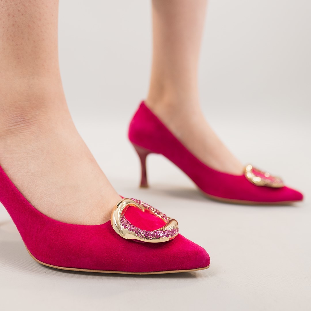 Süet Tokalı Stiletto