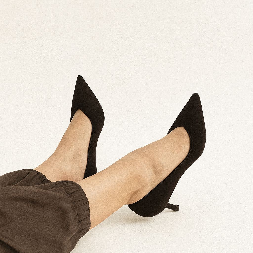 Acı Kahve Süet Stiletto