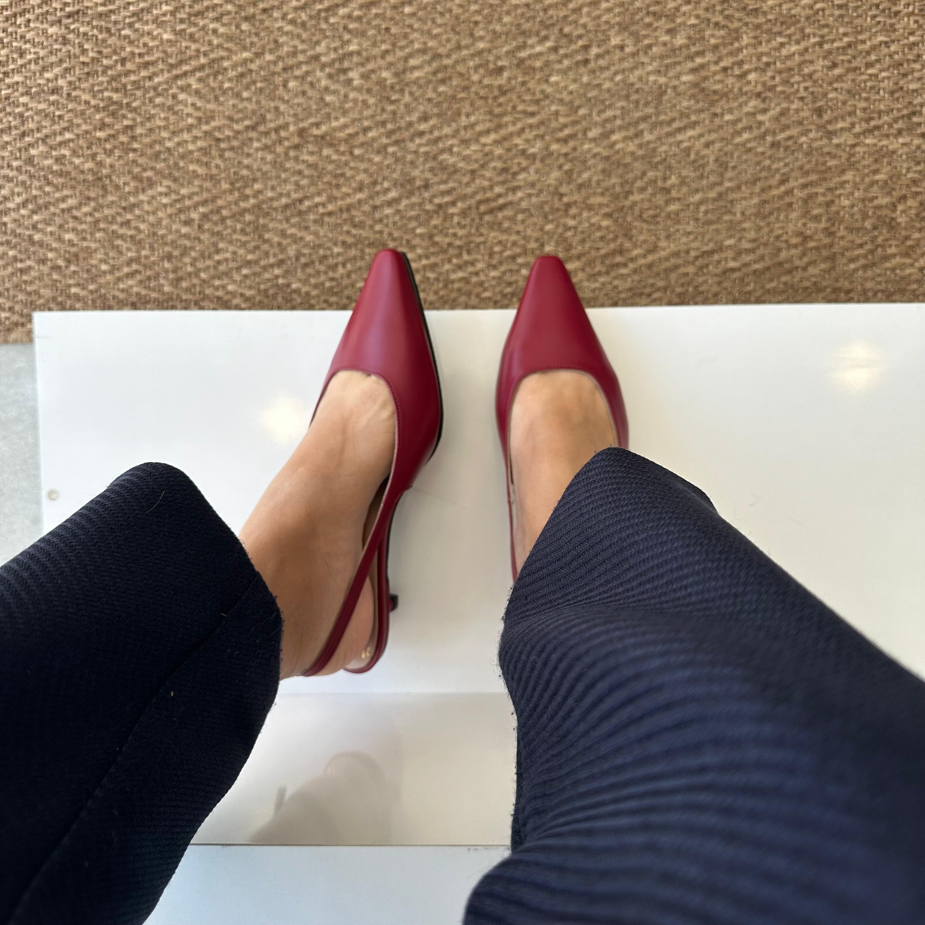 4 cm Topuklu Ayakkabı - Bordo