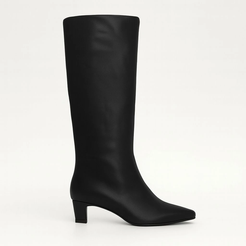 Hakiki Deri Kahve Çizme - Siyah