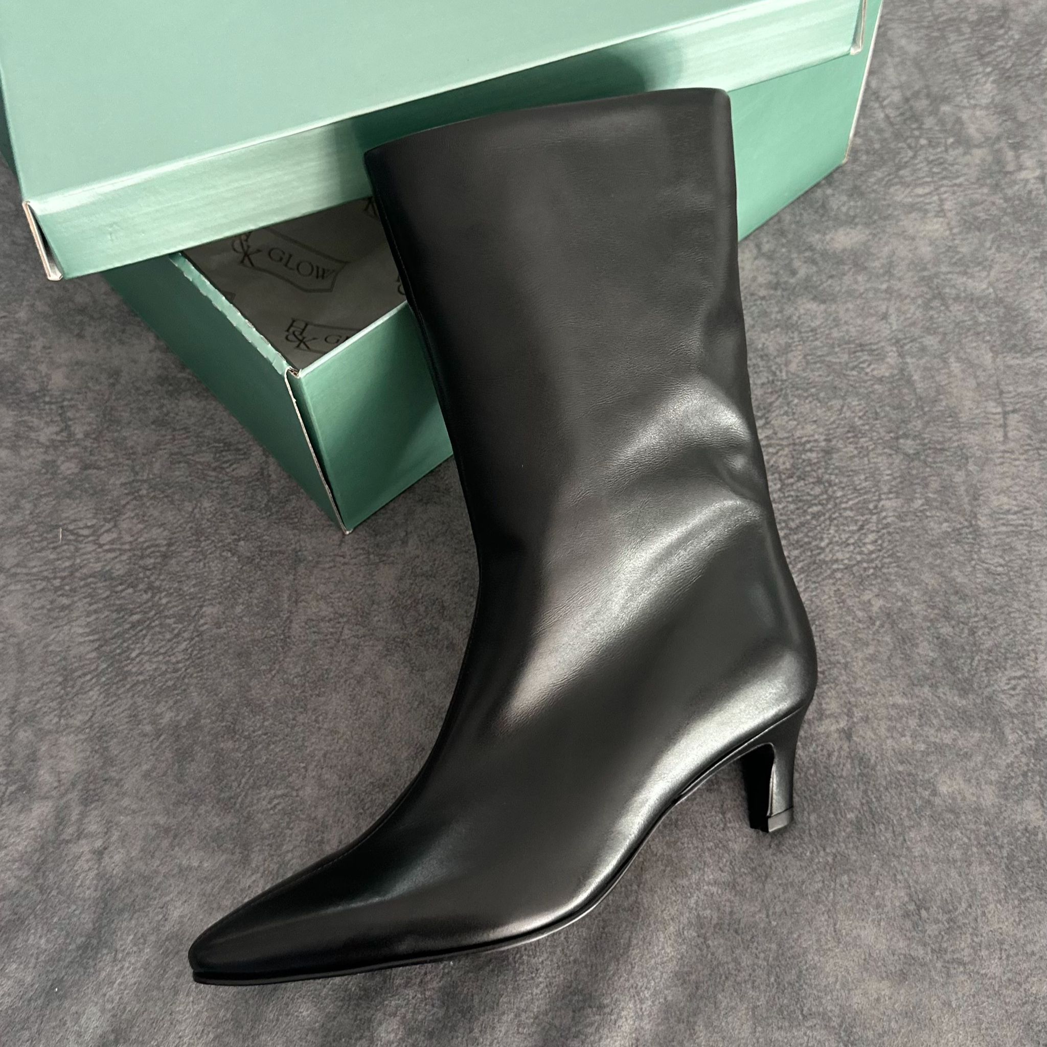 5 cm Topuklu Deri bot