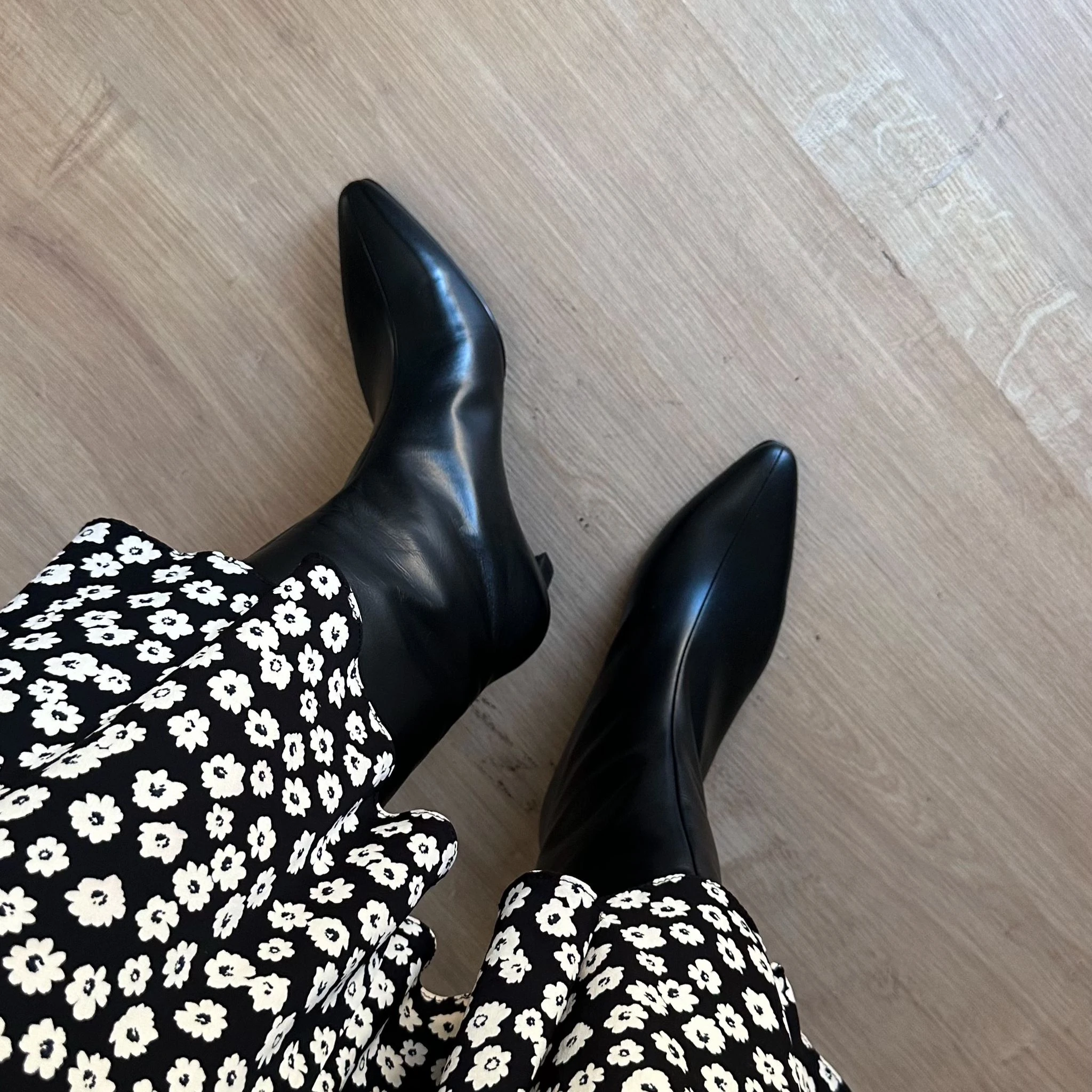 5 cm Topuklu Deri bot