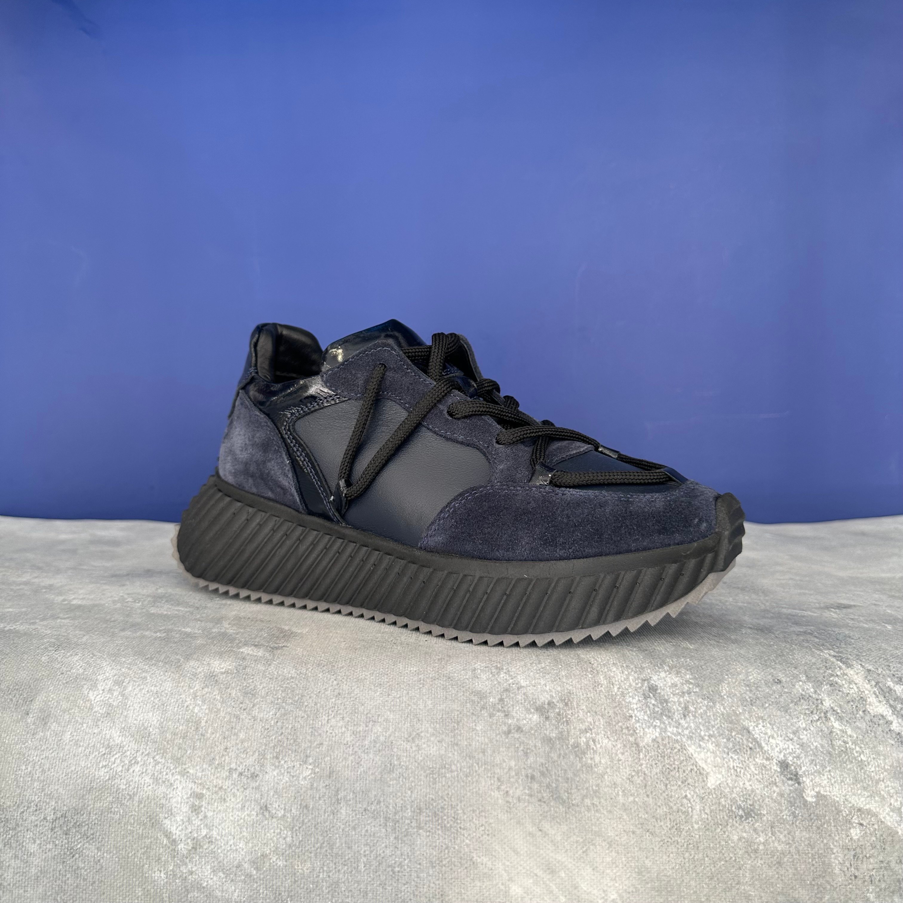 Bağcık Detaylı Sneaker - Lacivert