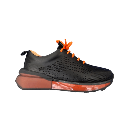 Turuncu Tabanlı Deri Sneaker