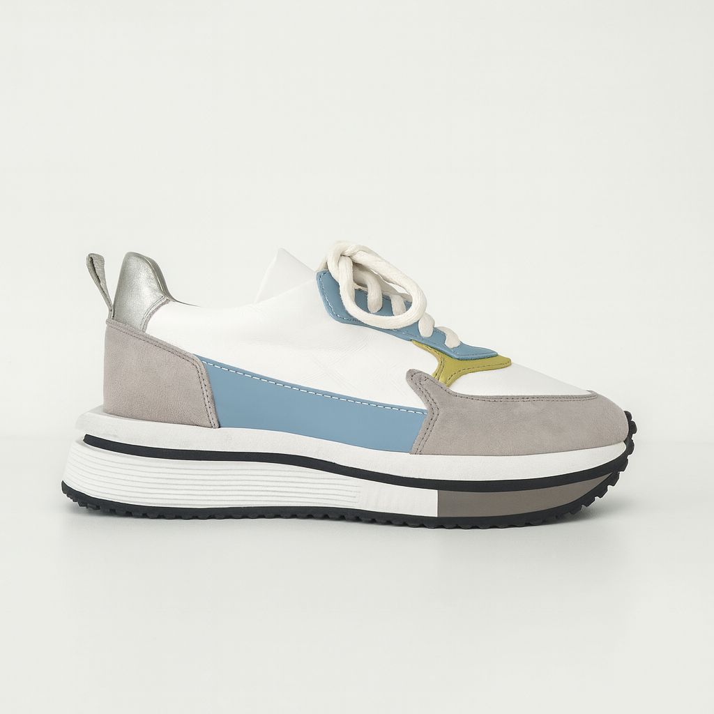 Beyaz Gri Hafif Tabanlı Sneaker