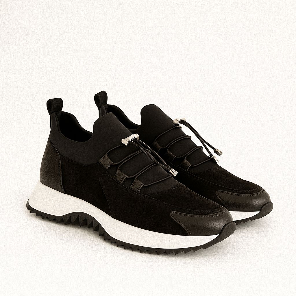 Hakiki Deri Strech Detaylı Sneaker