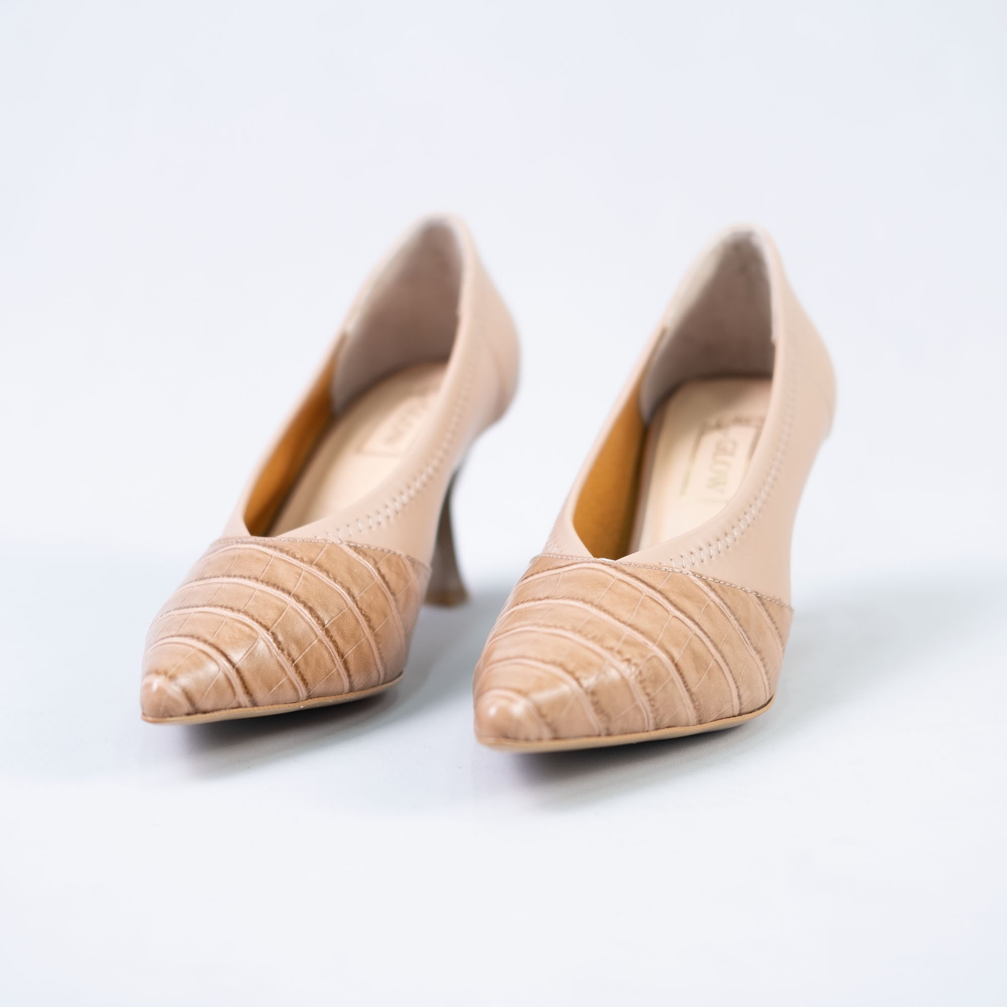 Strech Detaylı Croco Stiletto