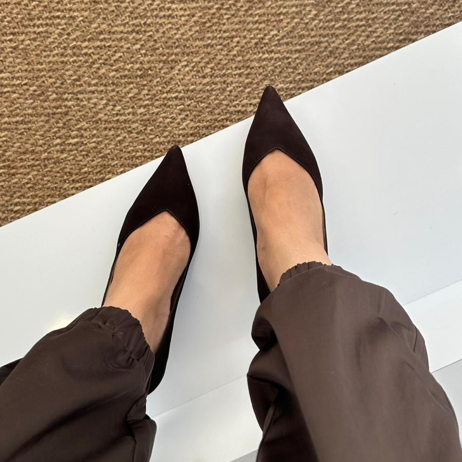 Acı Kahve Süet Stiletto