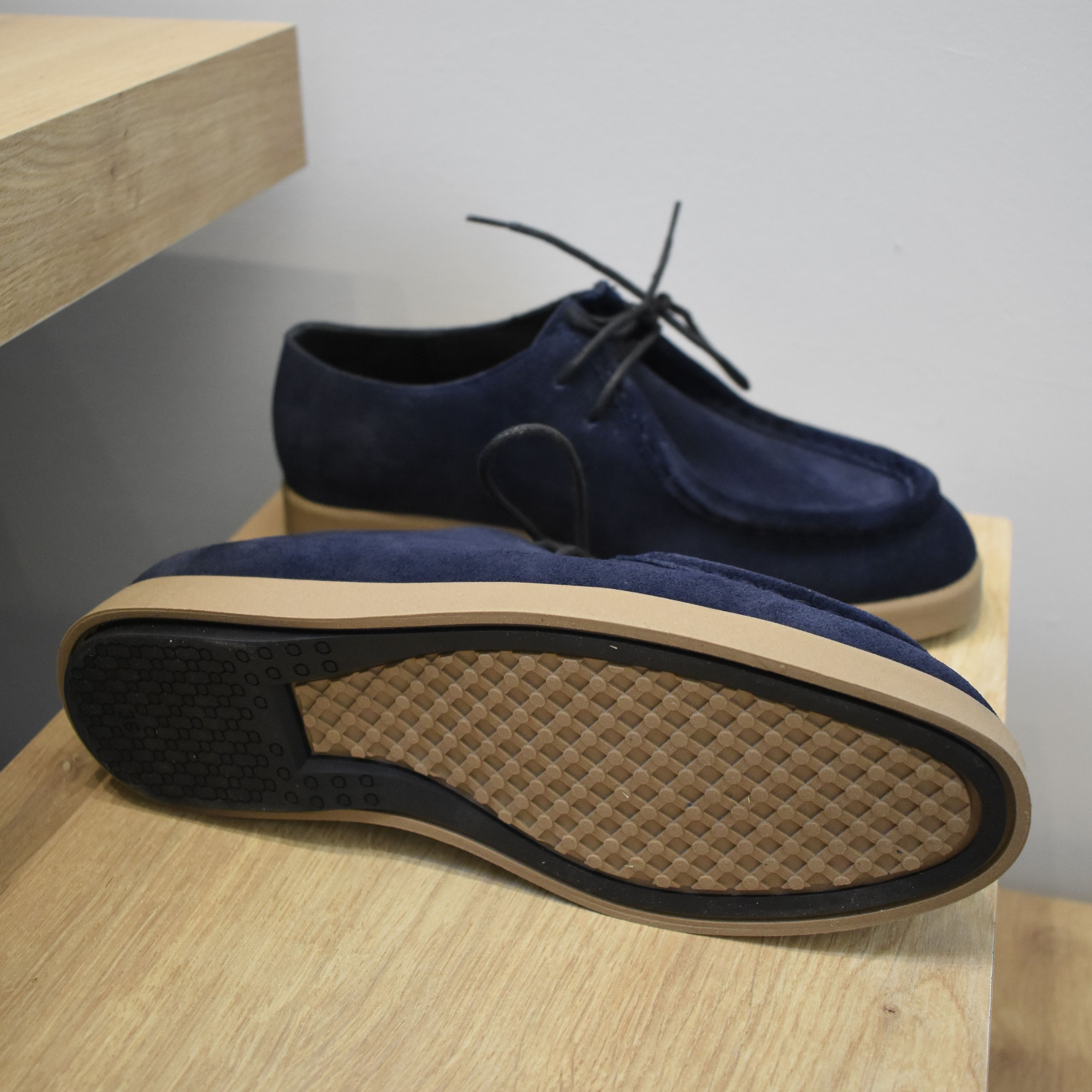 Lacivert Süet Loafer