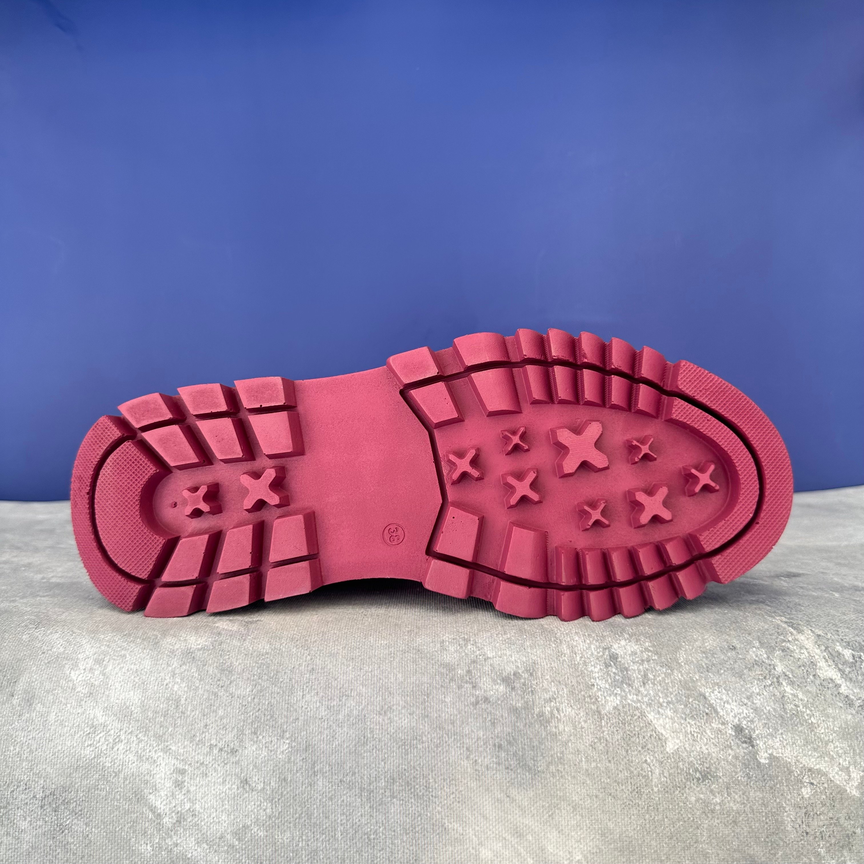 Renkli Rugan Loafer - Fuşya