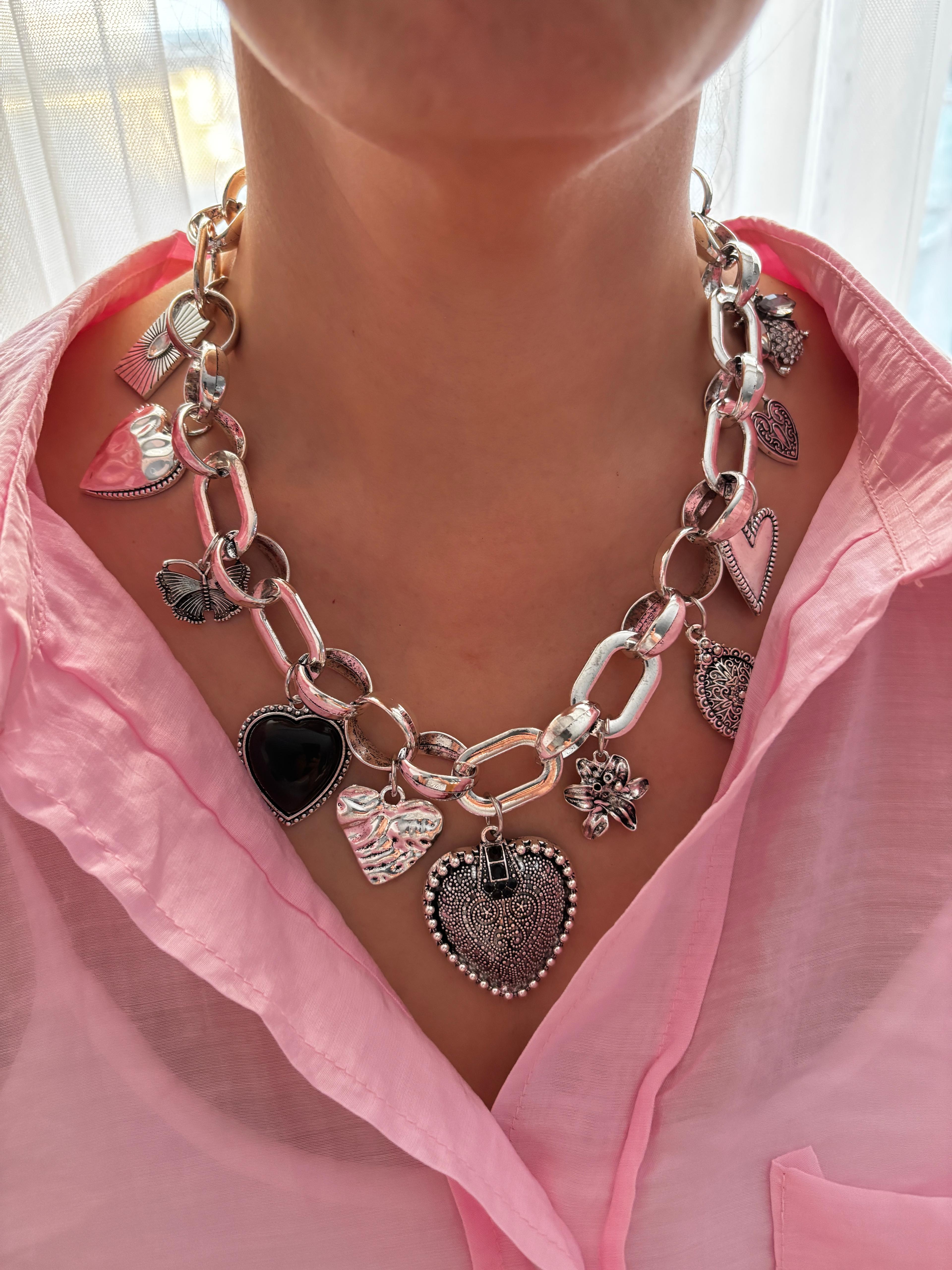 CHARMLI MARKA MODEL KOLYE (SILVER)