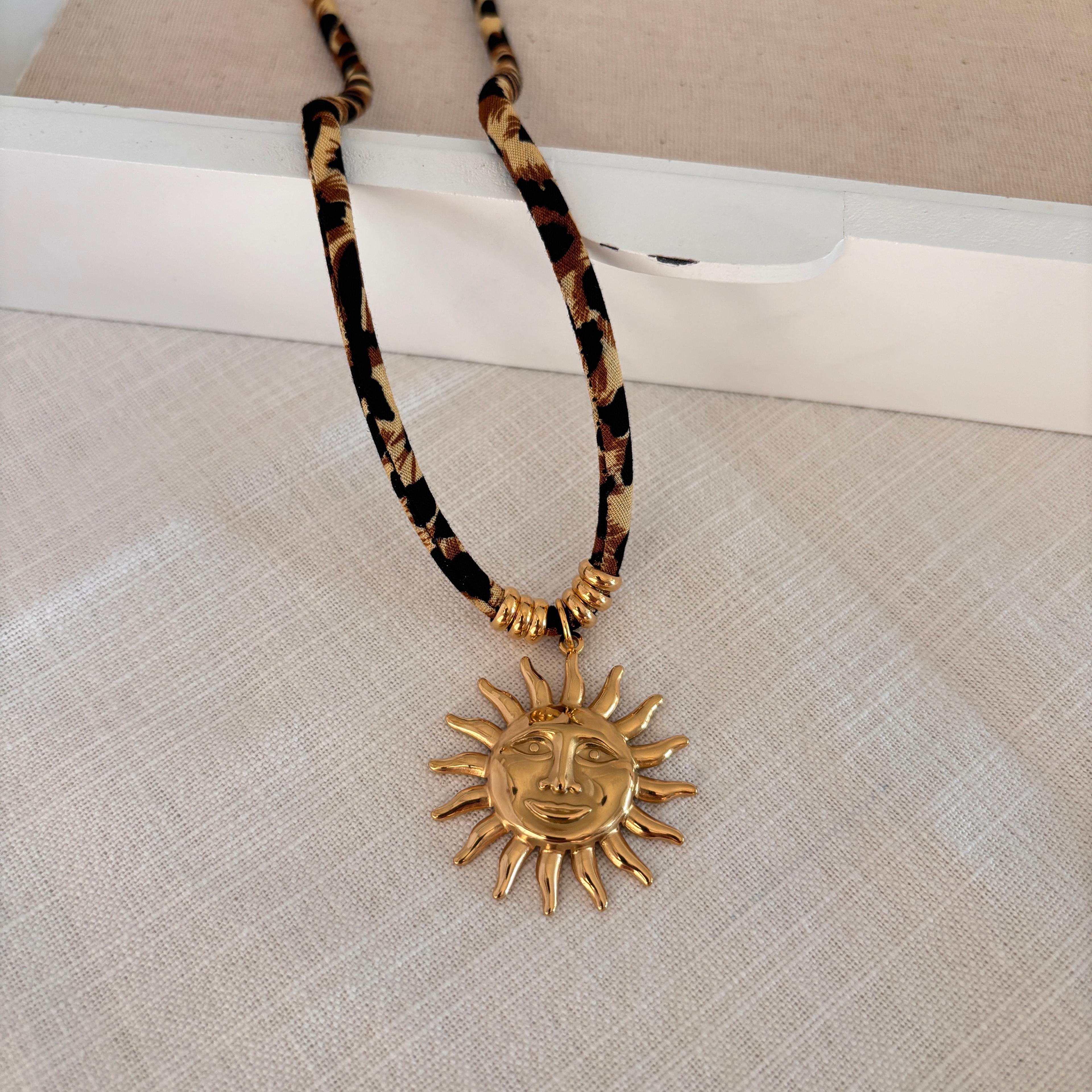 LEOPAR GÜNEŞ KOLYE