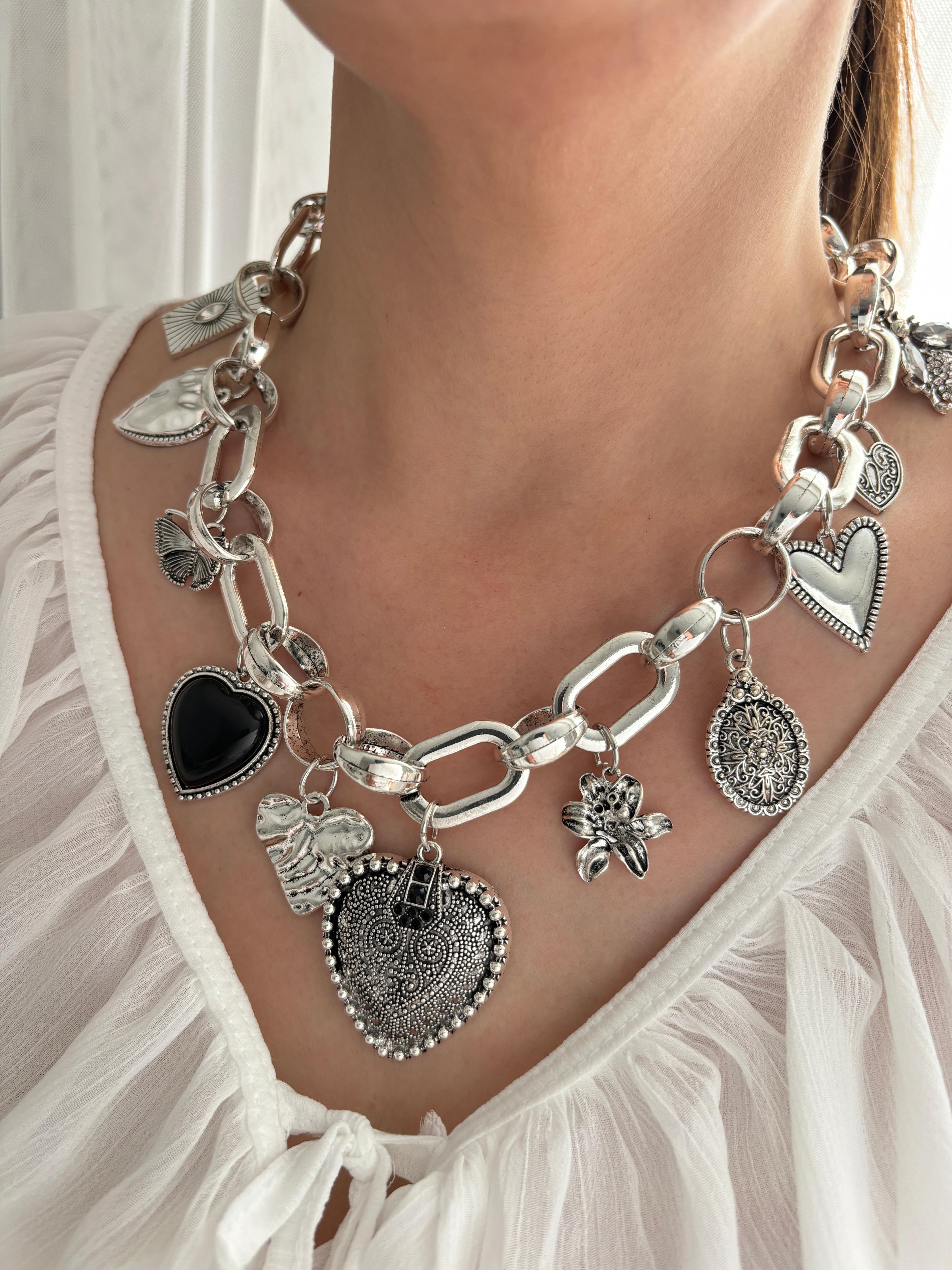 CHARMLI MARKA MODEL KOLYE (SILVER)