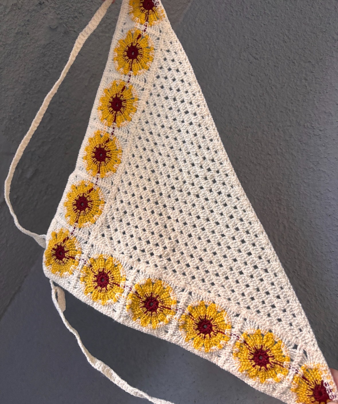 ÖRGÜ BANDANA SARI