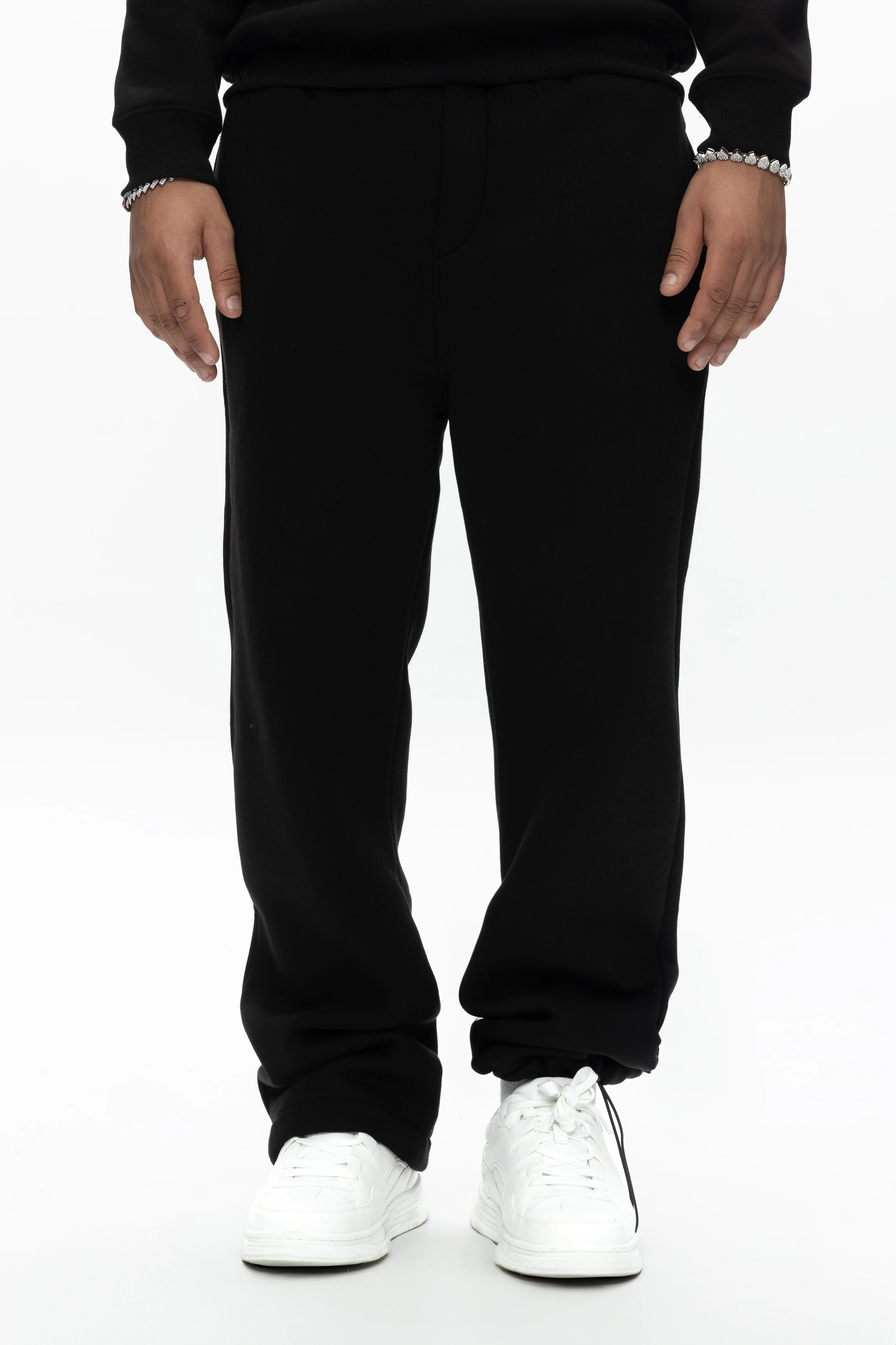 Urban Move Ayarlanabilir Paça Oversize Eşofman Altı Unisex - SİYAH