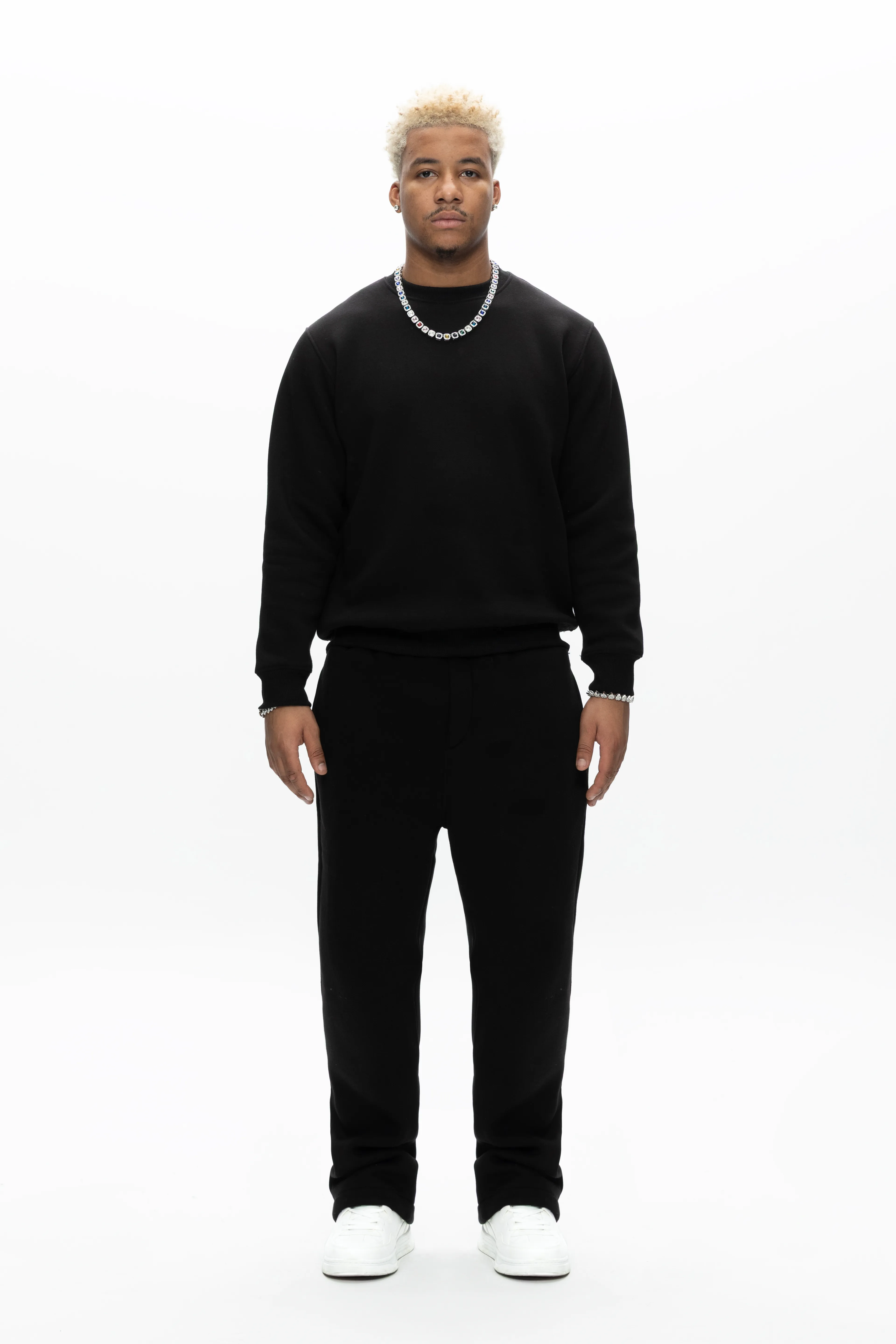 Ayarlanabilir Paça Oversize Eşofman Takımı Unisex - SİYAH