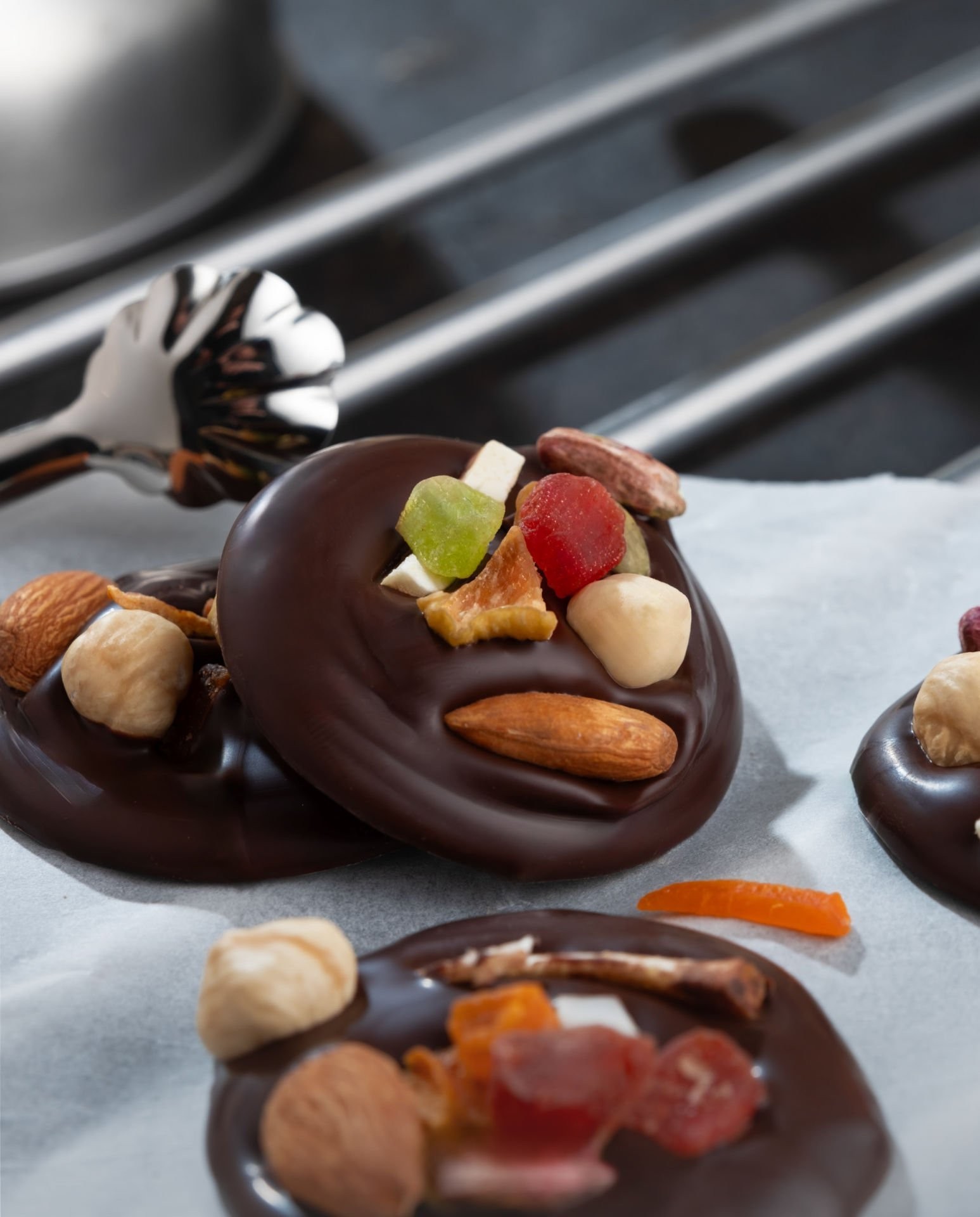 Milk, Dark, White Chocolate Mixed with Dried Fruits Large