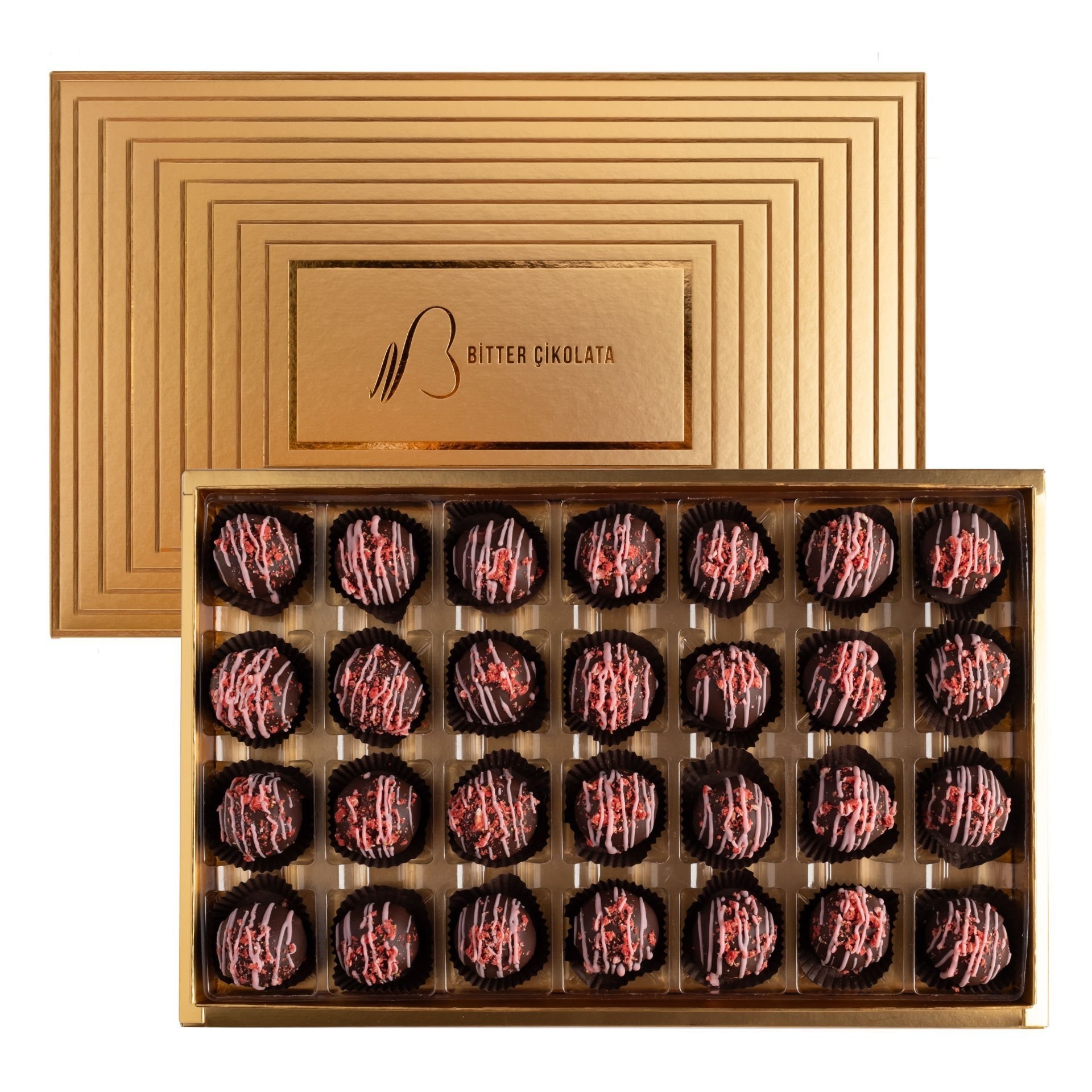 Bitter Strawberry Filled Truffle Large