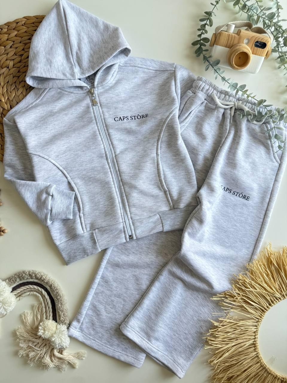 Fermuarlı Kapüşonlu Unisex Eşofman Takımı 