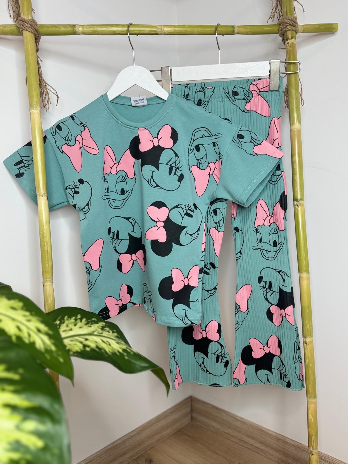 Mickey Duck İspanyol Paça Taytlı Takım 