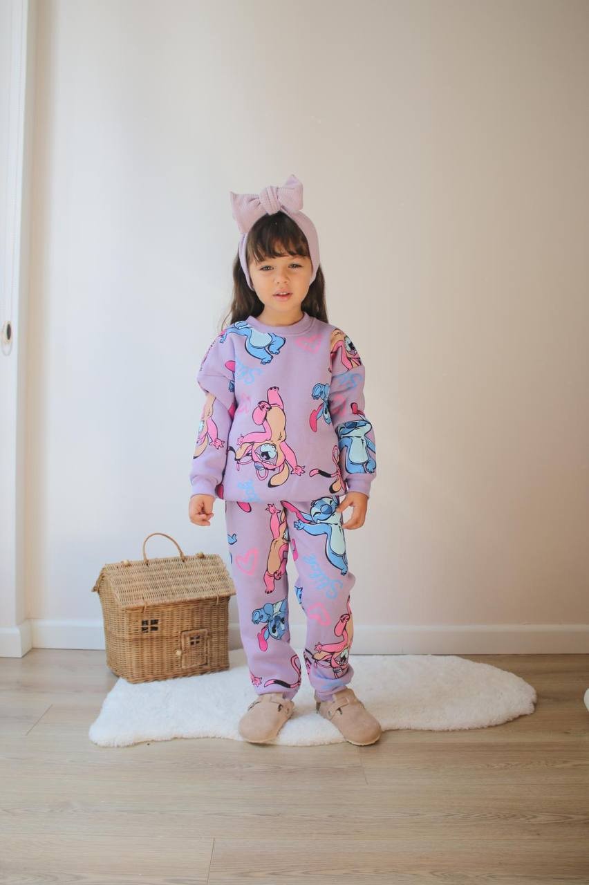 Stitch Lila Eşofman Takımı GK-3043