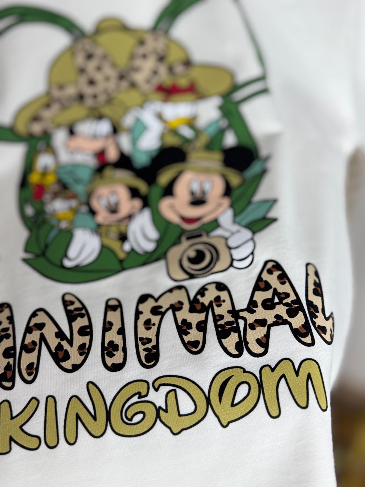 Leoparlı Mickey Baskılı Taytlı Takım 