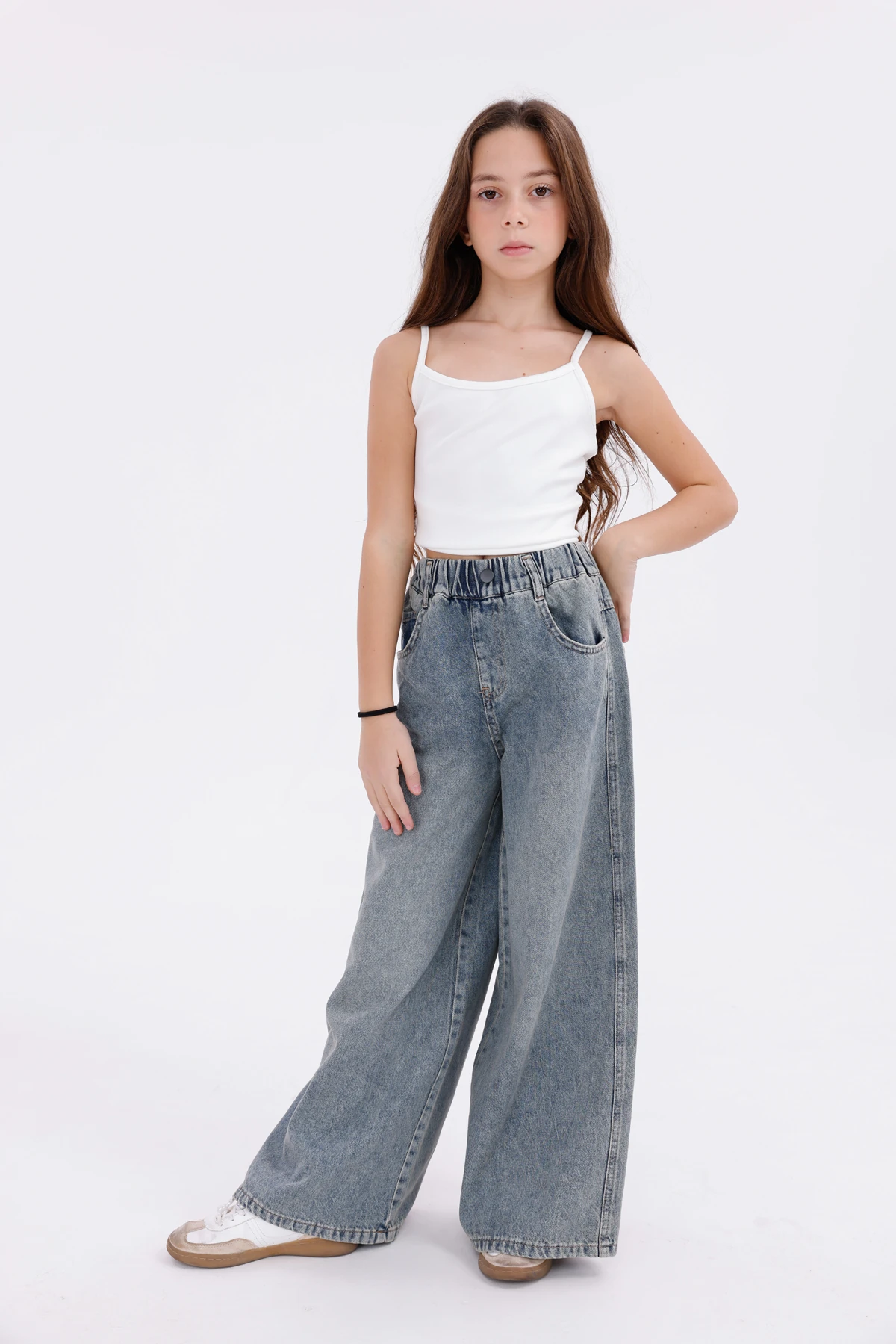 Kız Çocuk Wide Leg Kot Pantolon