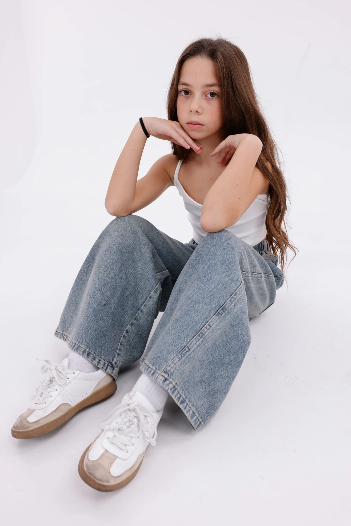 Kız Çocuk Wide Leg Kot Pantolon