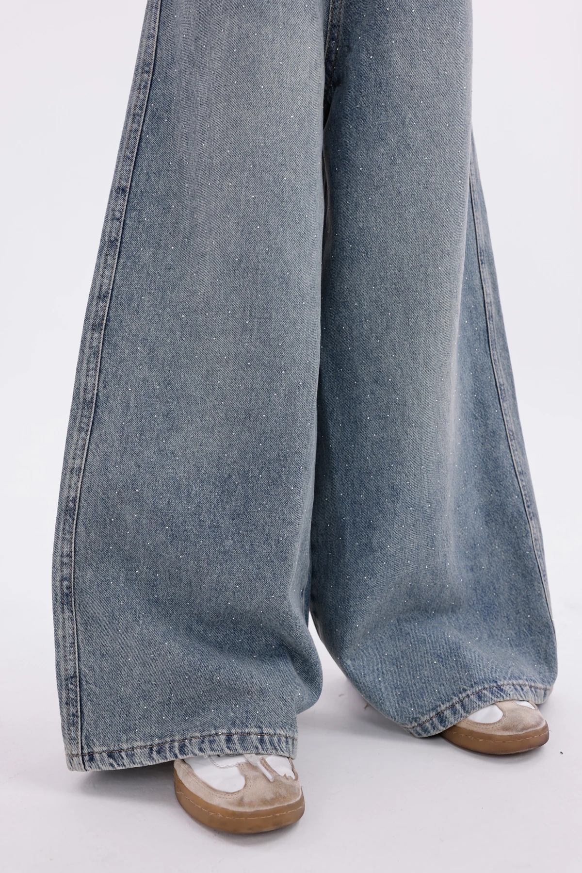 Kız Çocuk Taşlı Kot Pantolon