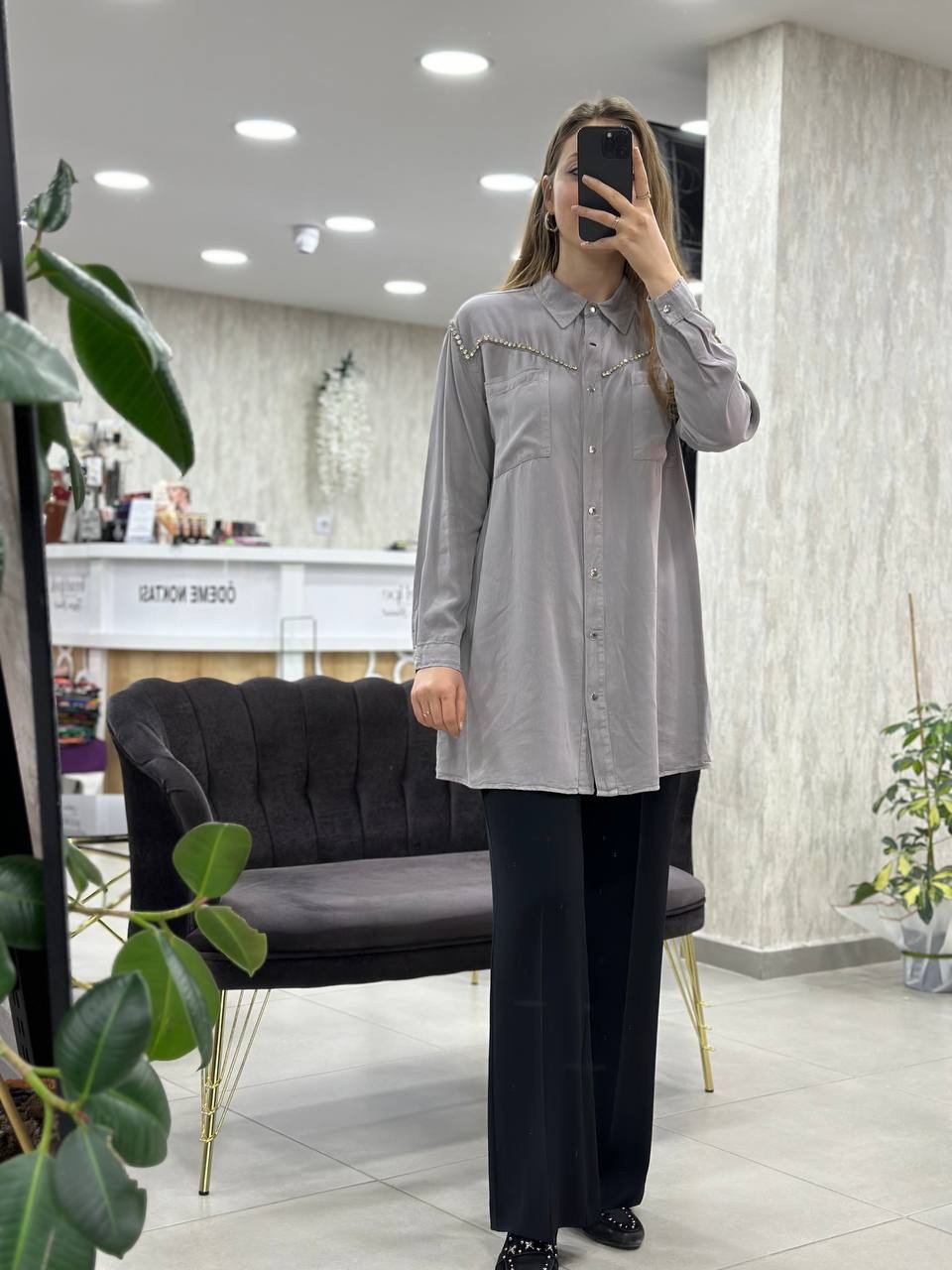 Magazin - Tensel Tunik Gömlek