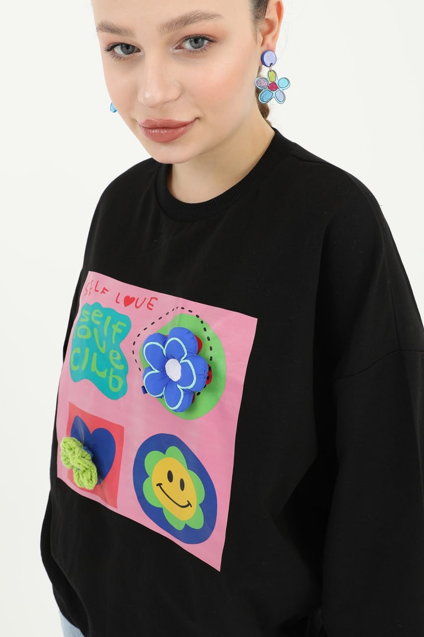 Puane - Üç Boyutlu Sweatshirt