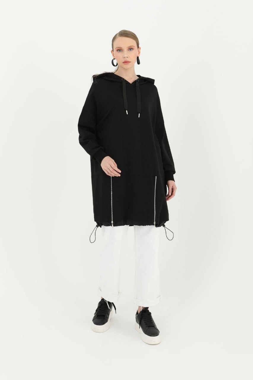Puane - Tunik Sweatshirt - Siyah
