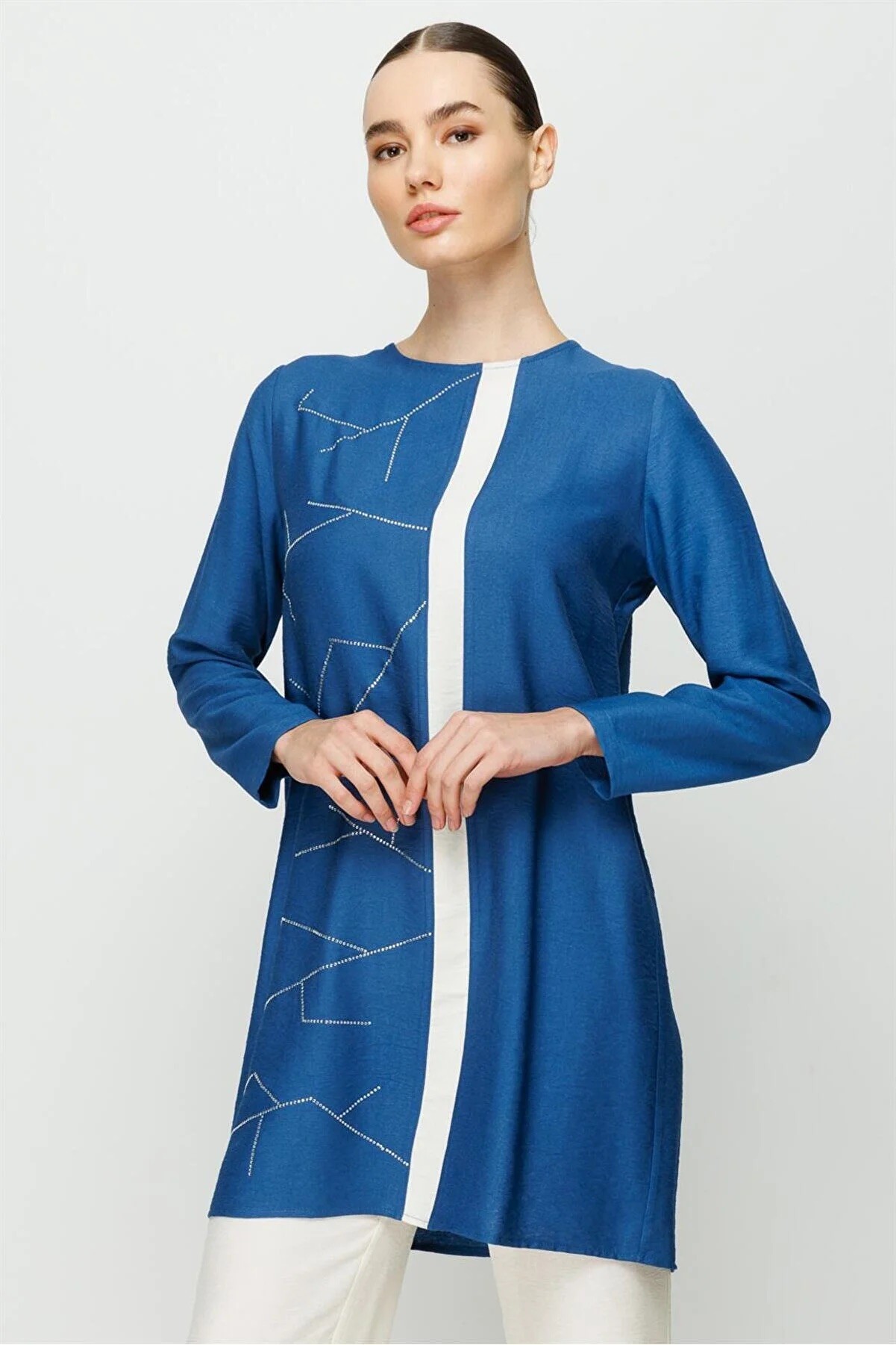 Esswaap - Taş Yapıştırmalı Pantolon Tunik Takım