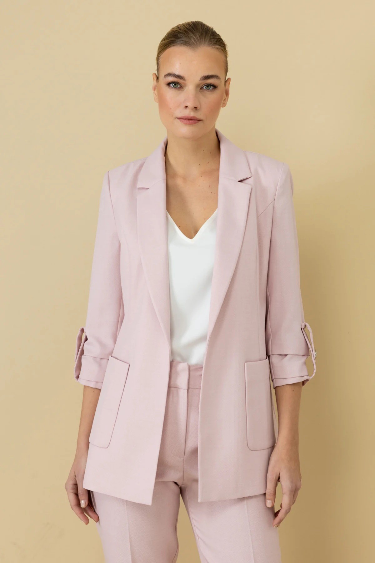 Ekol - Kolu Apoletli Torba Cepli Blazer Ceket