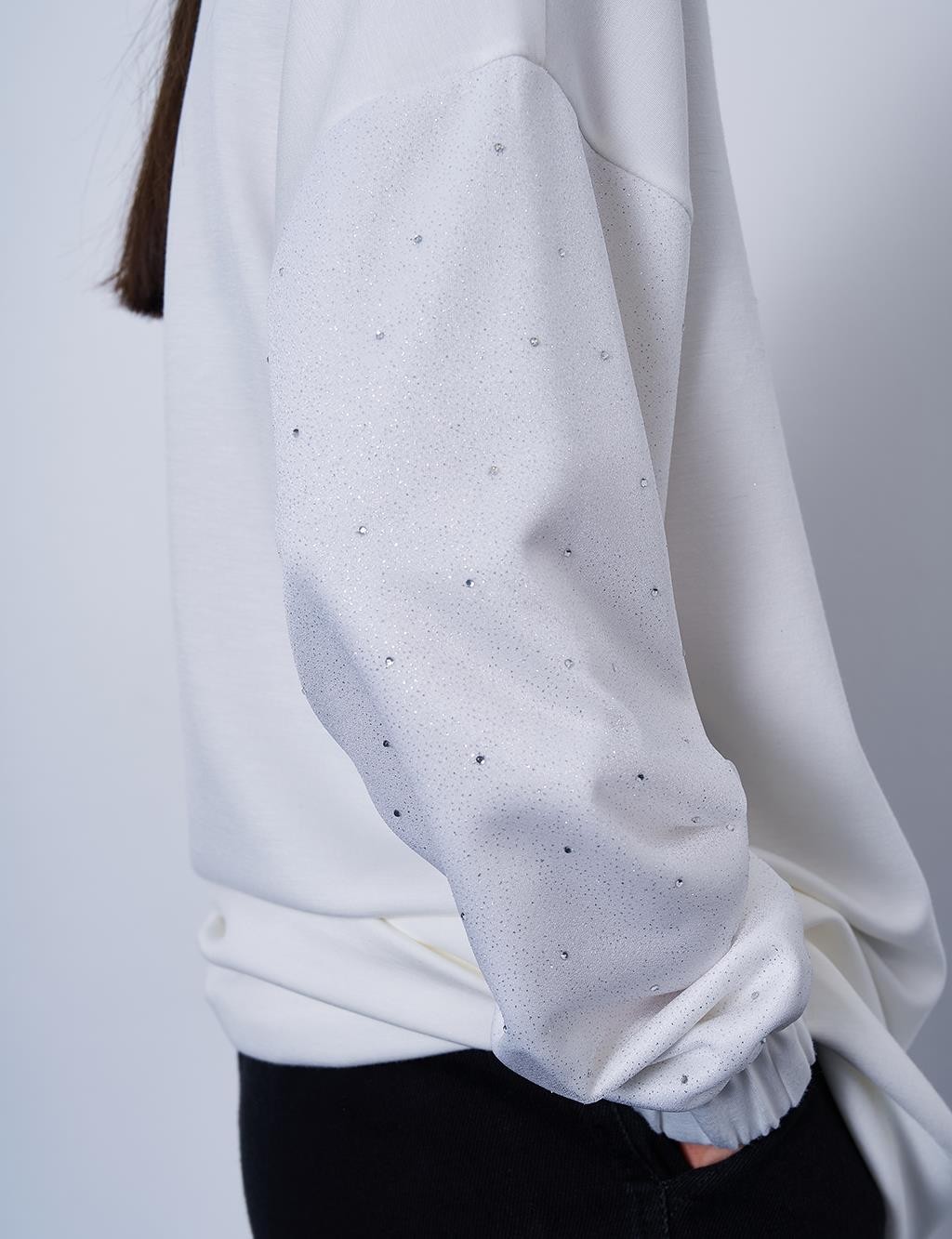 Kayra - Hotfix Baskılı Scuba Sweatshirt