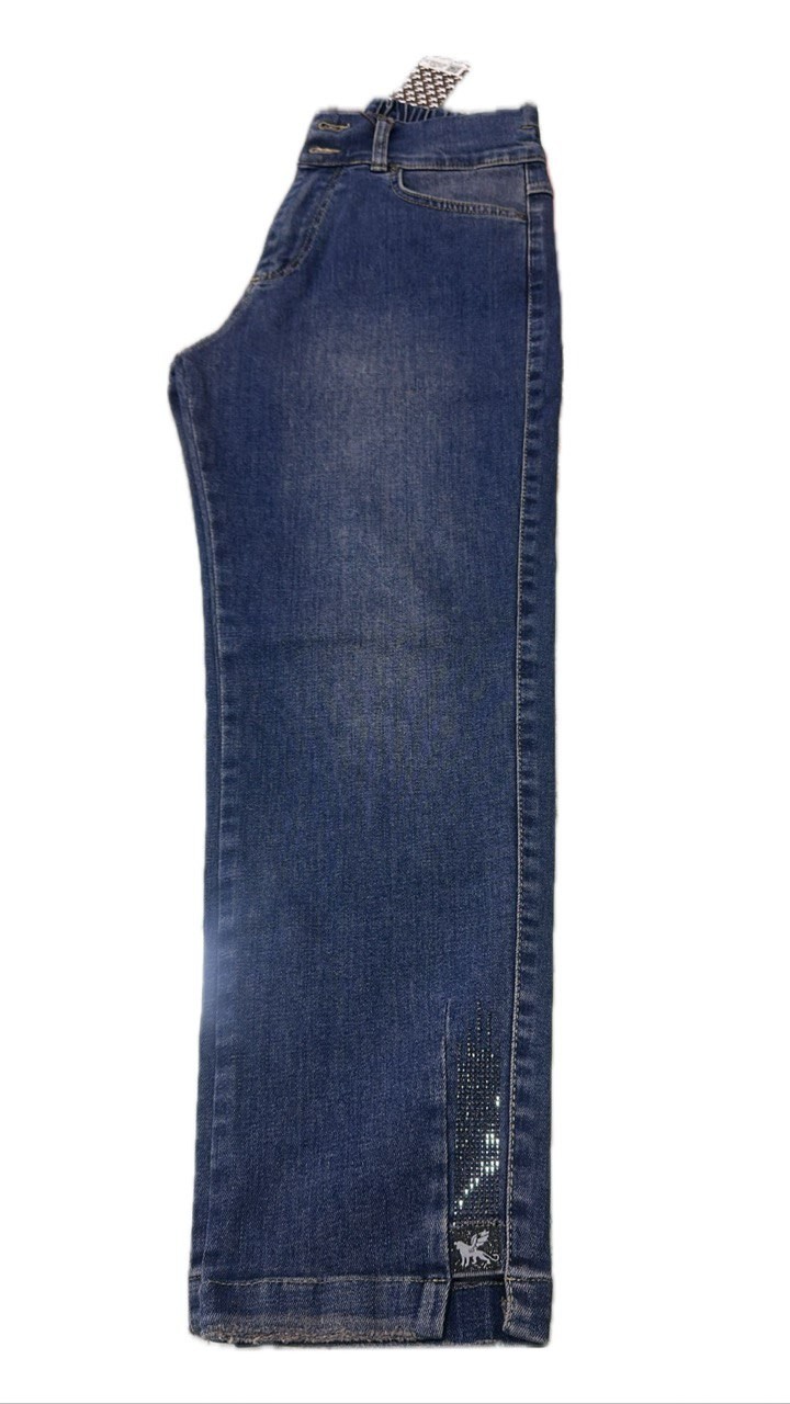 La Carte Jeans - Taşlı Beli Lastikli Mom Jean