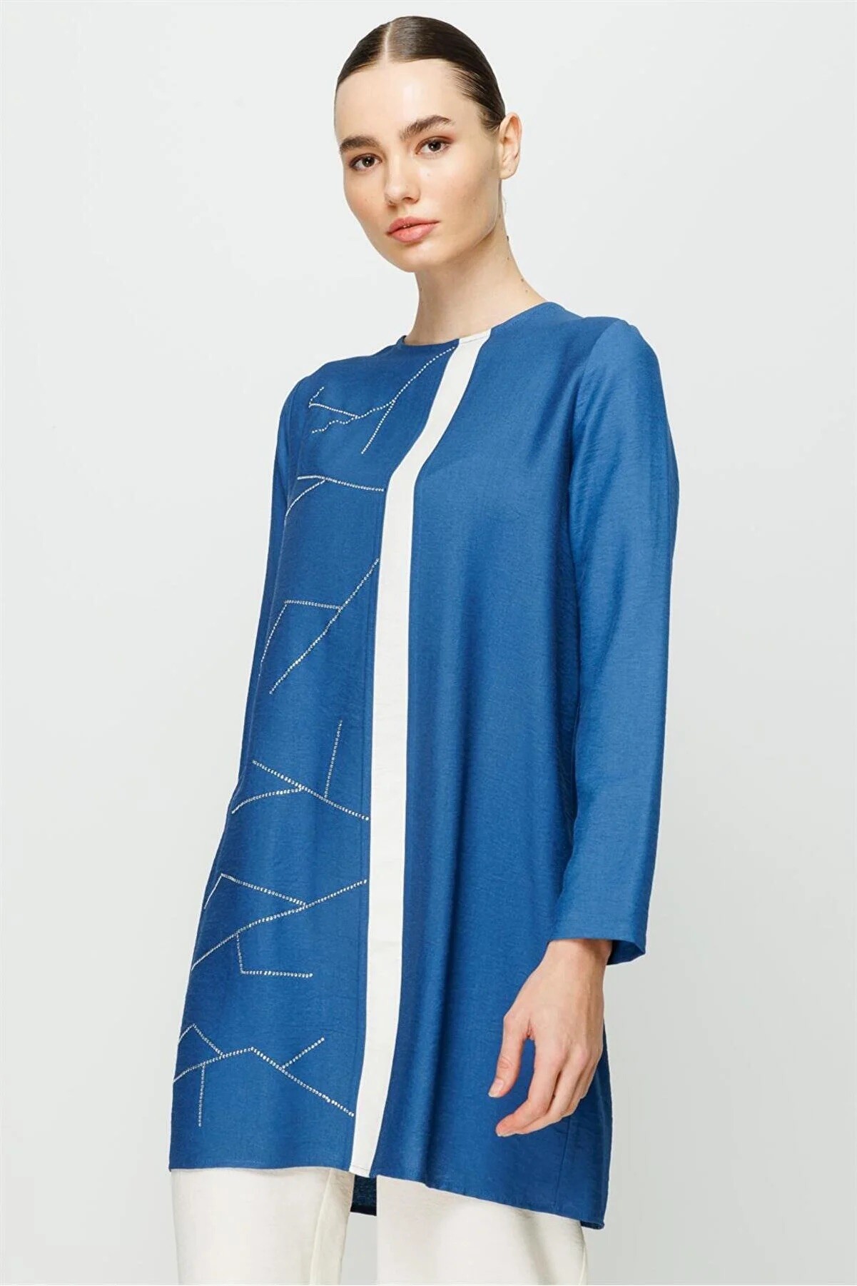 Esswaap - Taş Yapıştırmalı Pantolon Tunik Takım