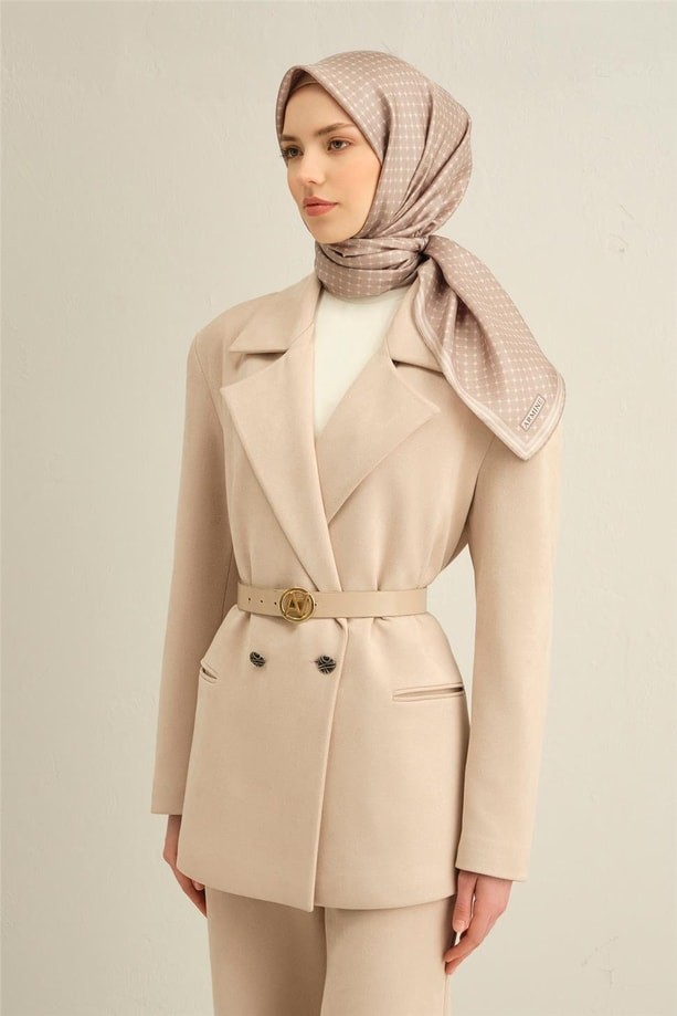 Armine - 2025 İlkbahar Yaz Twill İpek Eşarp 9345D - 14