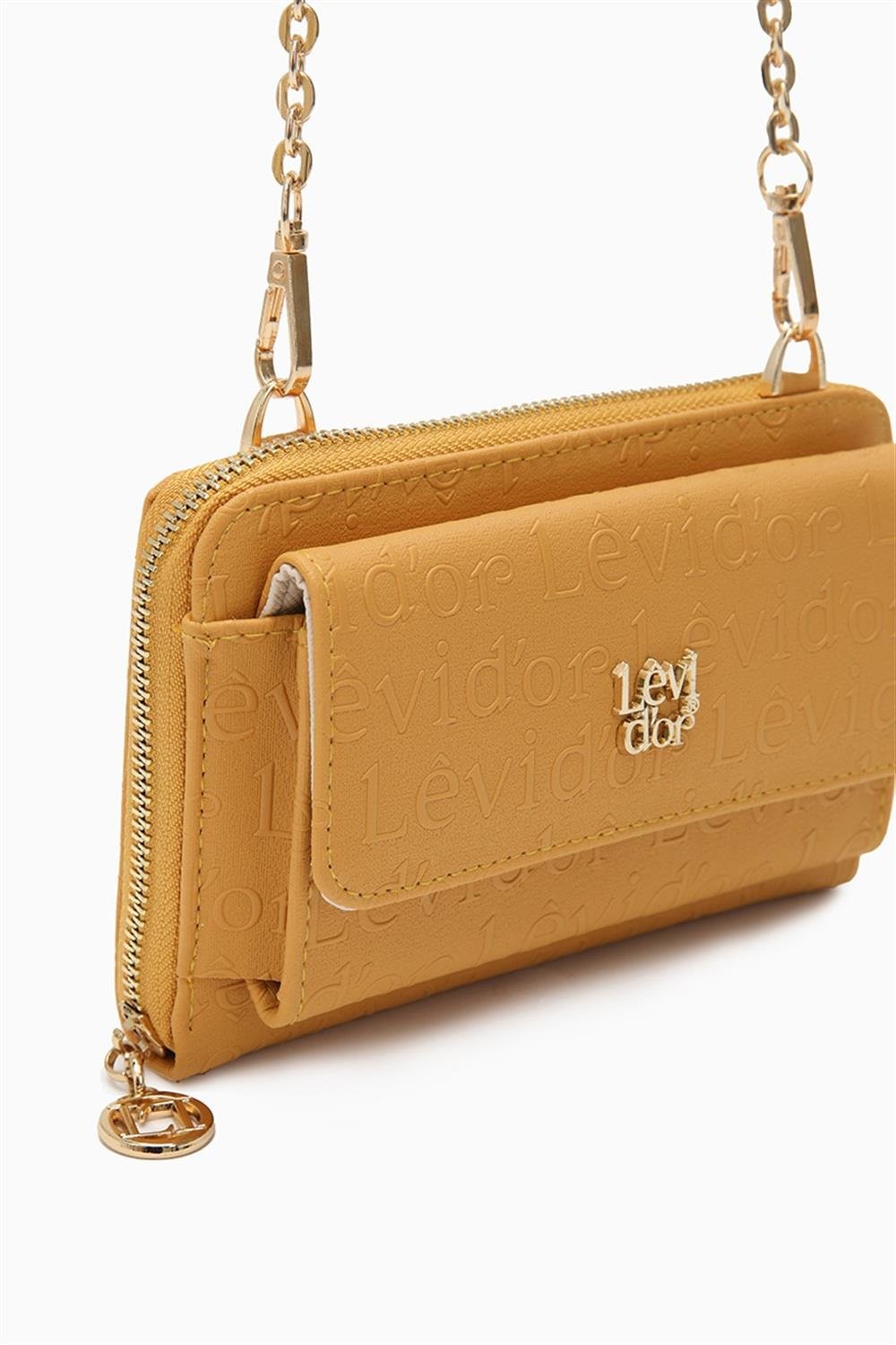 Levidor - Monogram Baskılı Çok İşlevli Fermuarlı Cüzdan
